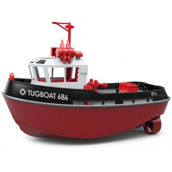 Łódź elektryczna Tugboat czarna 1:72 2.4Ghz RTR - Heng Long 3800-B