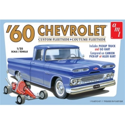 Model Plastikowy - Samochód 1:25 1960 Chevy Custom Fleetside Pickup w/Go Kart 2T - AMT1063