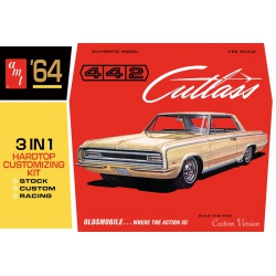 Model Plastikowy - Samochód 1:25 1964 Olds Cutlass 442 Hardtop - AMT1066