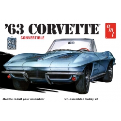 Model Plastikowy - Samochód 1:25 1963 Chevy Corvette Convertible - AMT1335