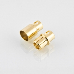 Konektory typu Gold (banan) 8 mm - krótkie płaskie