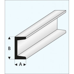 Teownik - Profil Kanału plastikowy 0,75 x 1,5 x 1000 mm - MAQUETT