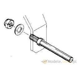 Ośka mocująca koło 6 mm (2 szt.) - MP-JET